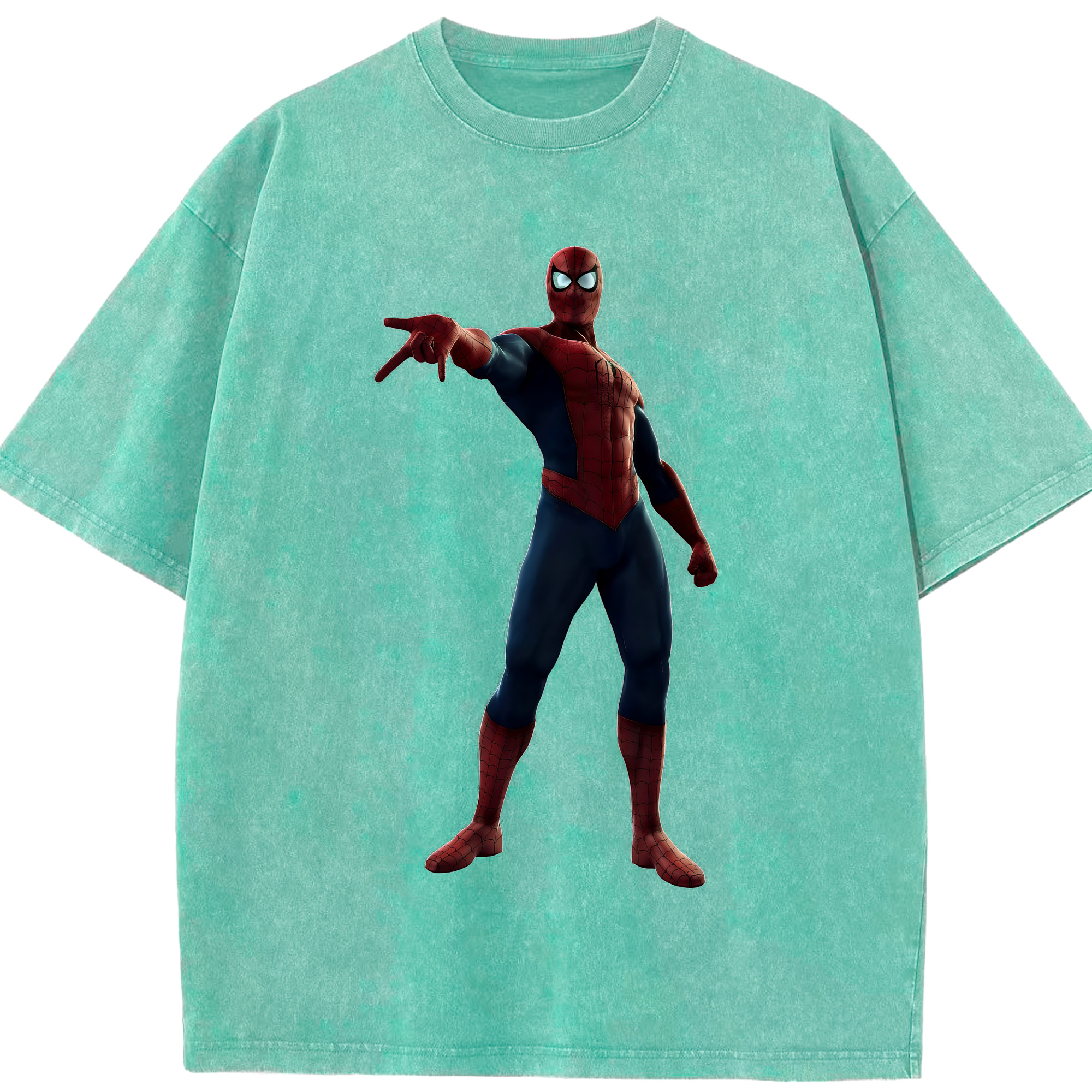 （画像用） Spider Man スパイダーマン 綿100% ヴィンテージ風 半袖Tシャツ（フロントプリント）